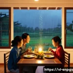 Home 17 에너지 배분 자동화 시스템의 장점 - **Prompt:** A heartwarming scene inside a modern, brightly lit Vietnamese home during the evening. A...
